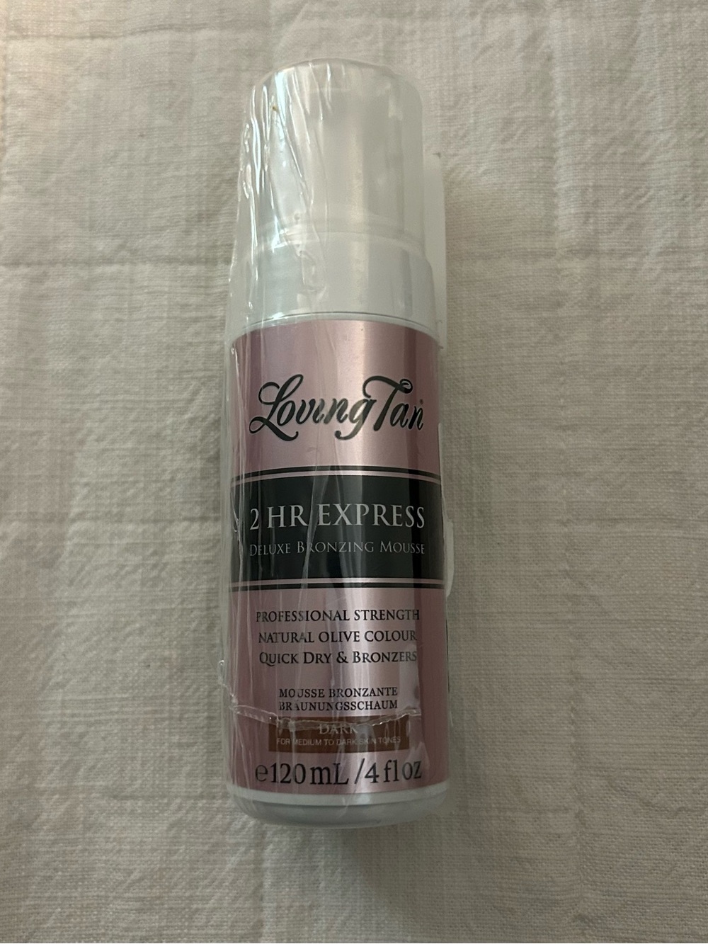 Loving Tan 2 HR Express Deluxe Bronzing Mousse Dark 120ml NEW SEALED